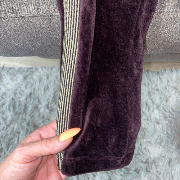 Two piece velour set - high wasted pants crop top style - Picture 3 of 6